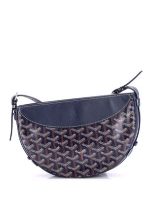 Hirondelle Shoulder Bag Coated Canvas and Leather