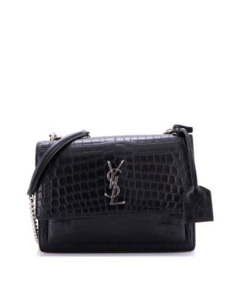 Medium Sunset Crossbody Bag Embossed Leather