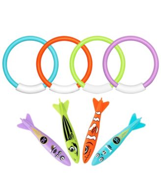 Diving Games Swimming Pool Underwater Rings Torpedo Set