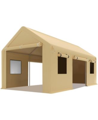 Heavy Duty Carport, Portable Garage with Roll-Up Windows,Removable Sidewalls and Doors, Outdoor Tent Garage for Car,Truck