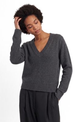 Women's Wool-Cashmere V-Neck Sweater