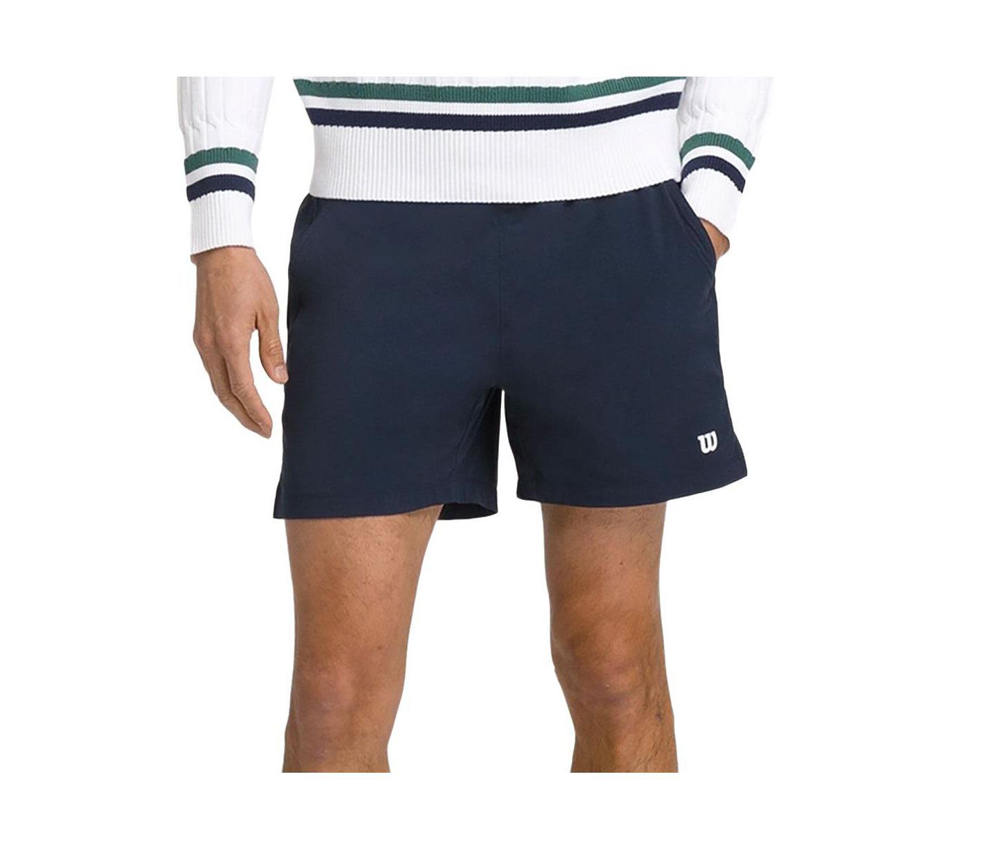 Мужские шорты Wilson Volley 6 Inch Classic Tennis Shorts, цвет: Тёмно-синий — фото 1