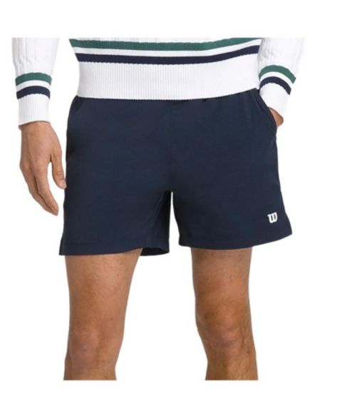 Мужские шорты Wilson Volley 6 Inch Classic Tennis Shorts, цвет: Тёмно-синий