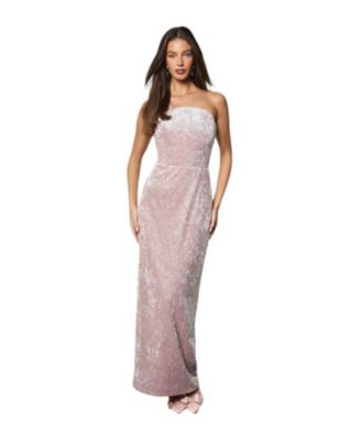 Women's Sequin Bandeau Neck Column Dress