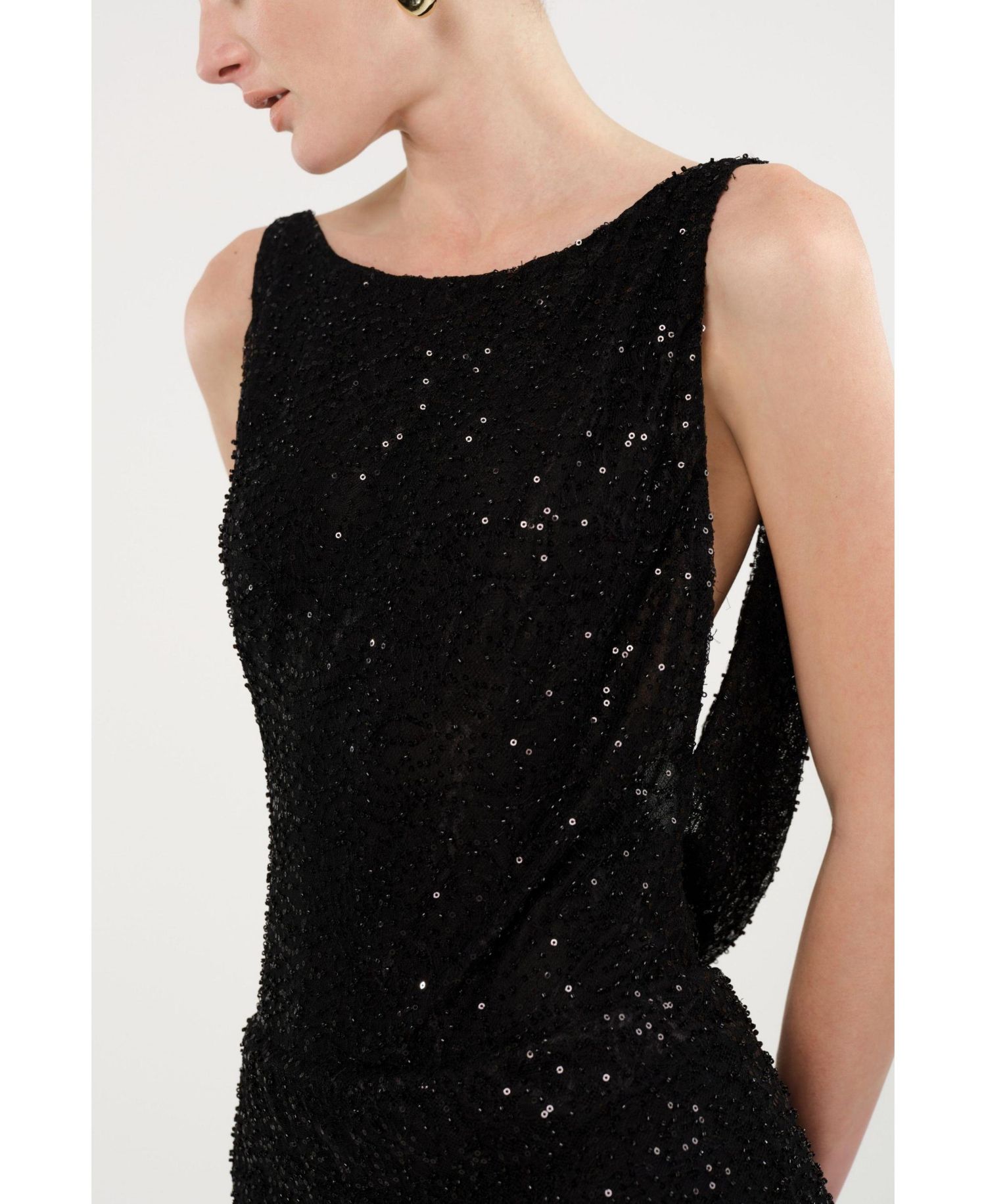 Women's Sequin Open Back Mini Dress