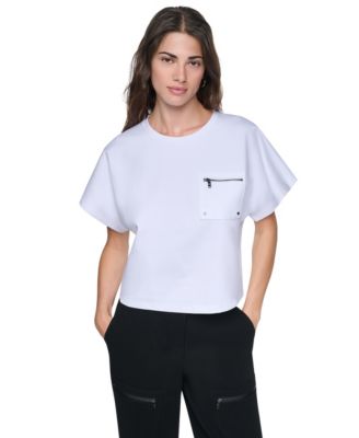 Women's Dolman-Sleeve Zip-Pocket Shirt