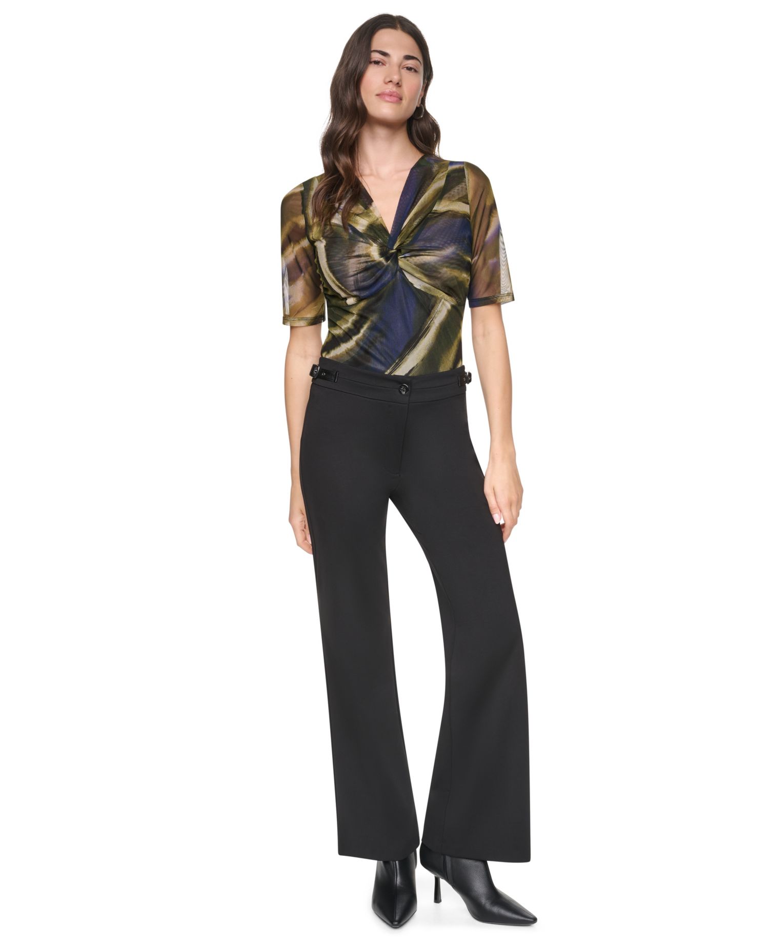 Women's Soho Ponte Fit-And-Flare Pants