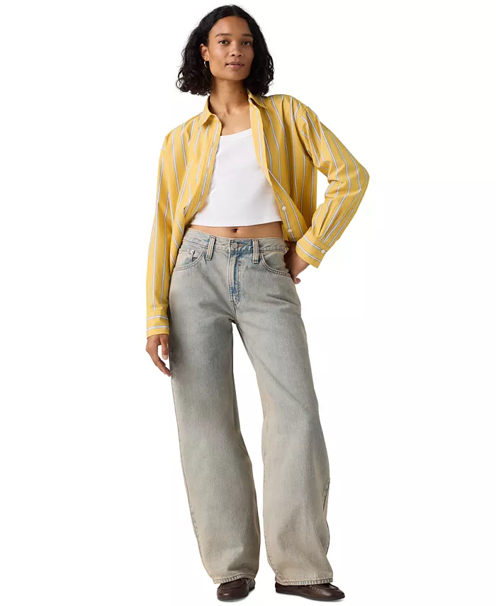 Women's Mid-Rise Middy Balloon Jeans - thumbnail 9