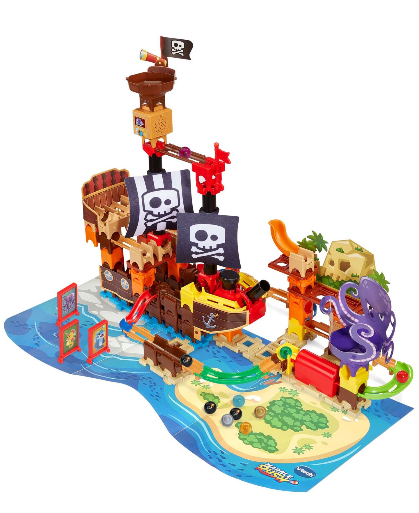 Детский конструктор VTech Marble Rush Pirates Cove Adventure 162-Piece Building Set, Ages 4+ — фото 4