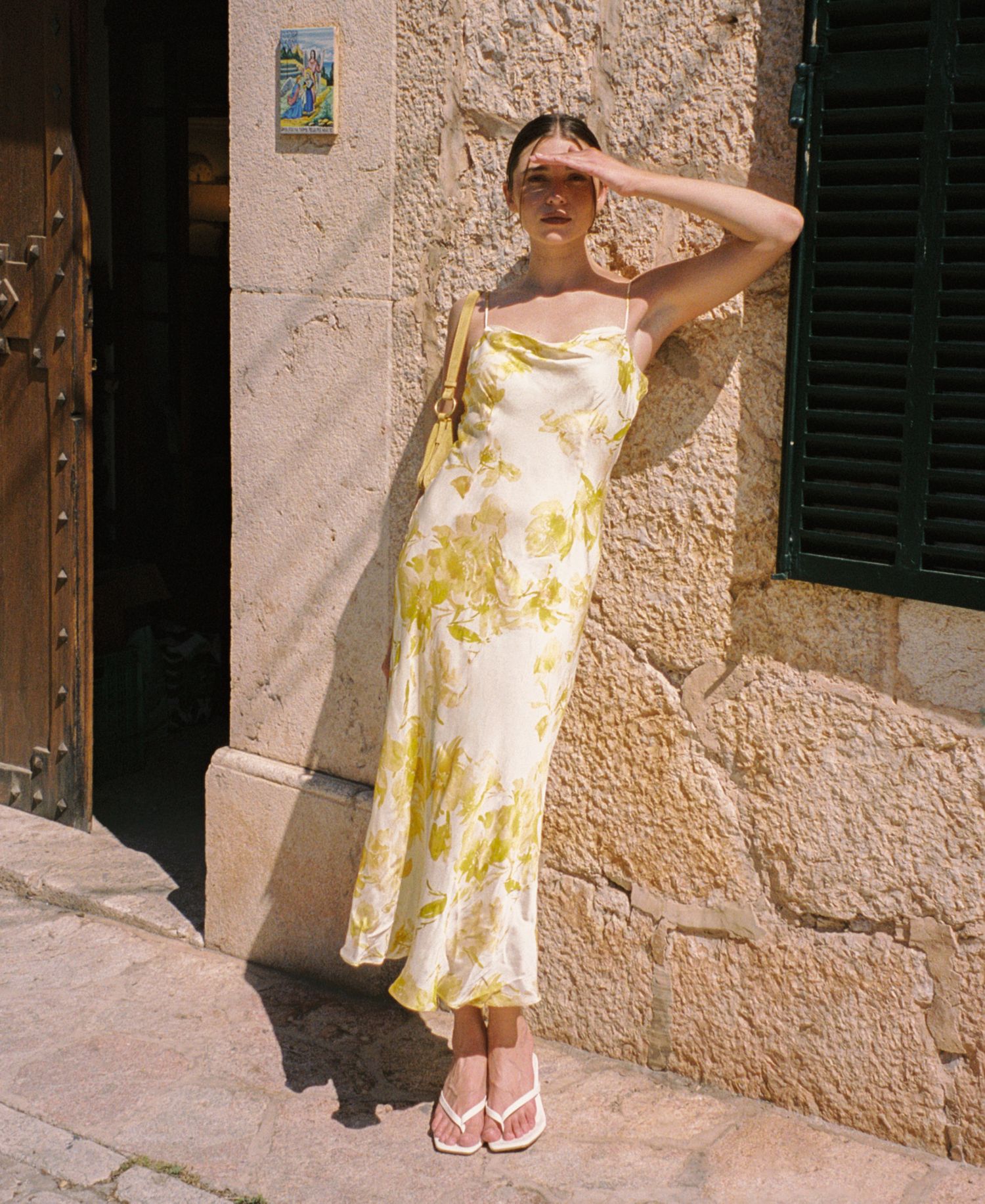 Women's Printed Cowl Neck Dress