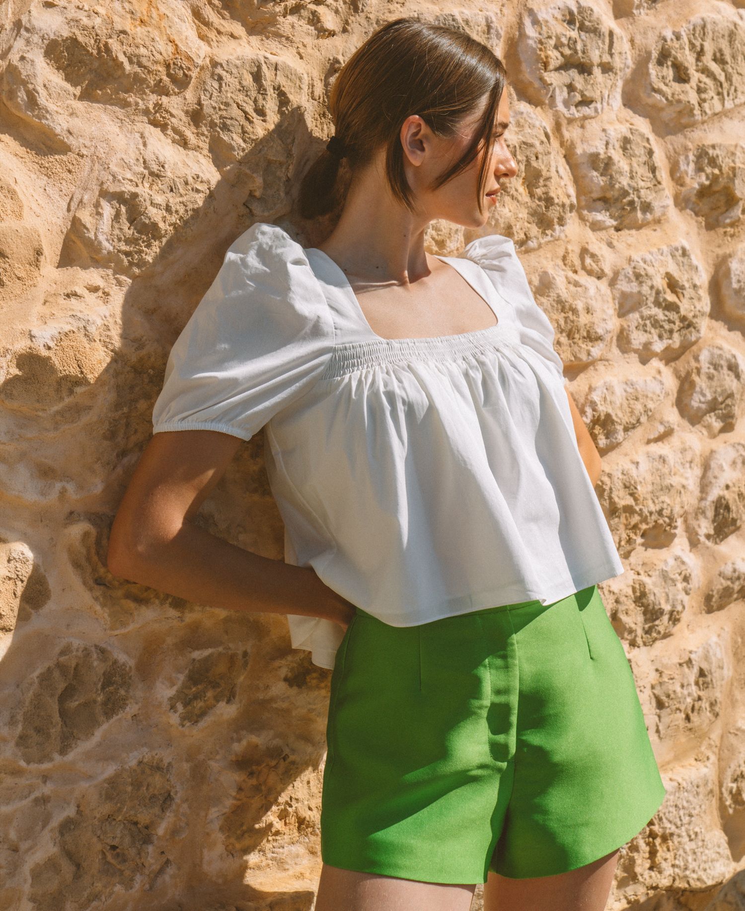 Women's Short-Sleeve Square Neck Top