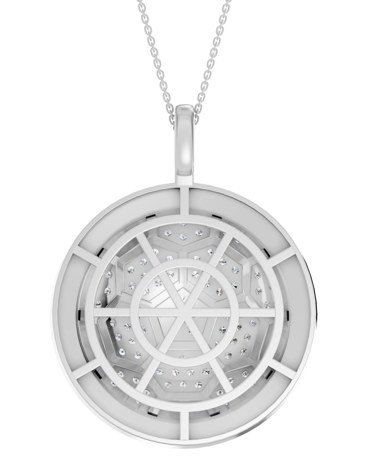 Macy's Lab-Grown Diamond (1 ct. t.w.) Fifa World Cup 2026 Pendant Necklace Yellow Gold Micron Sterling Silver (Also Silver)