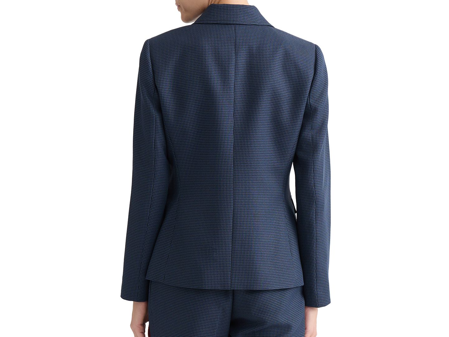 Женский пиджак Kasper Petite Mini-Check-Print Long-Sleeve Blazer, цвет: Синий ночной / Чёрный — фото 5