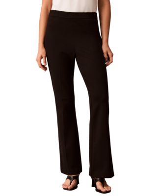 Petite High-Rise Pull-On Bootcut Pants