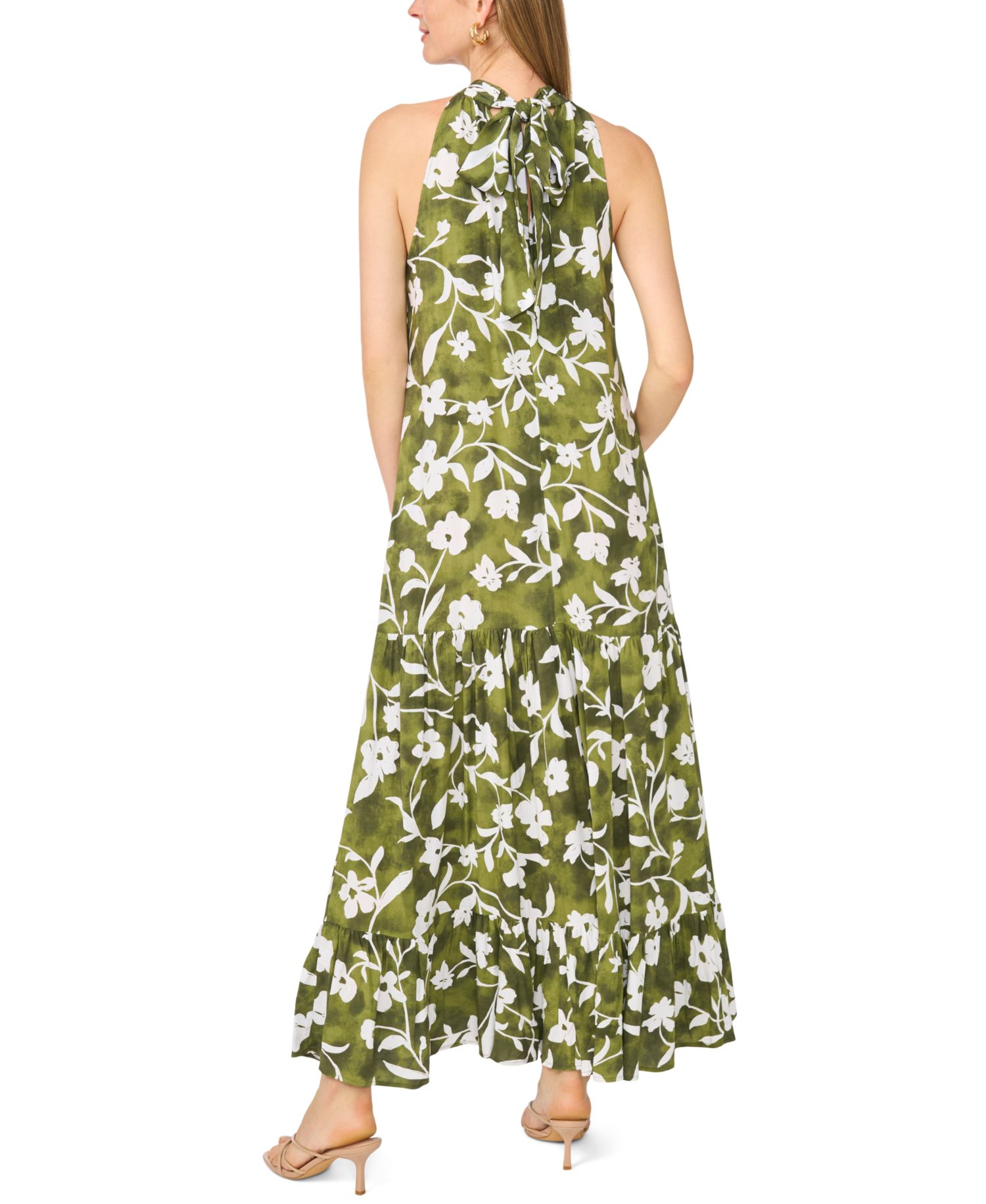 Women's Floral Halter Challis Dress