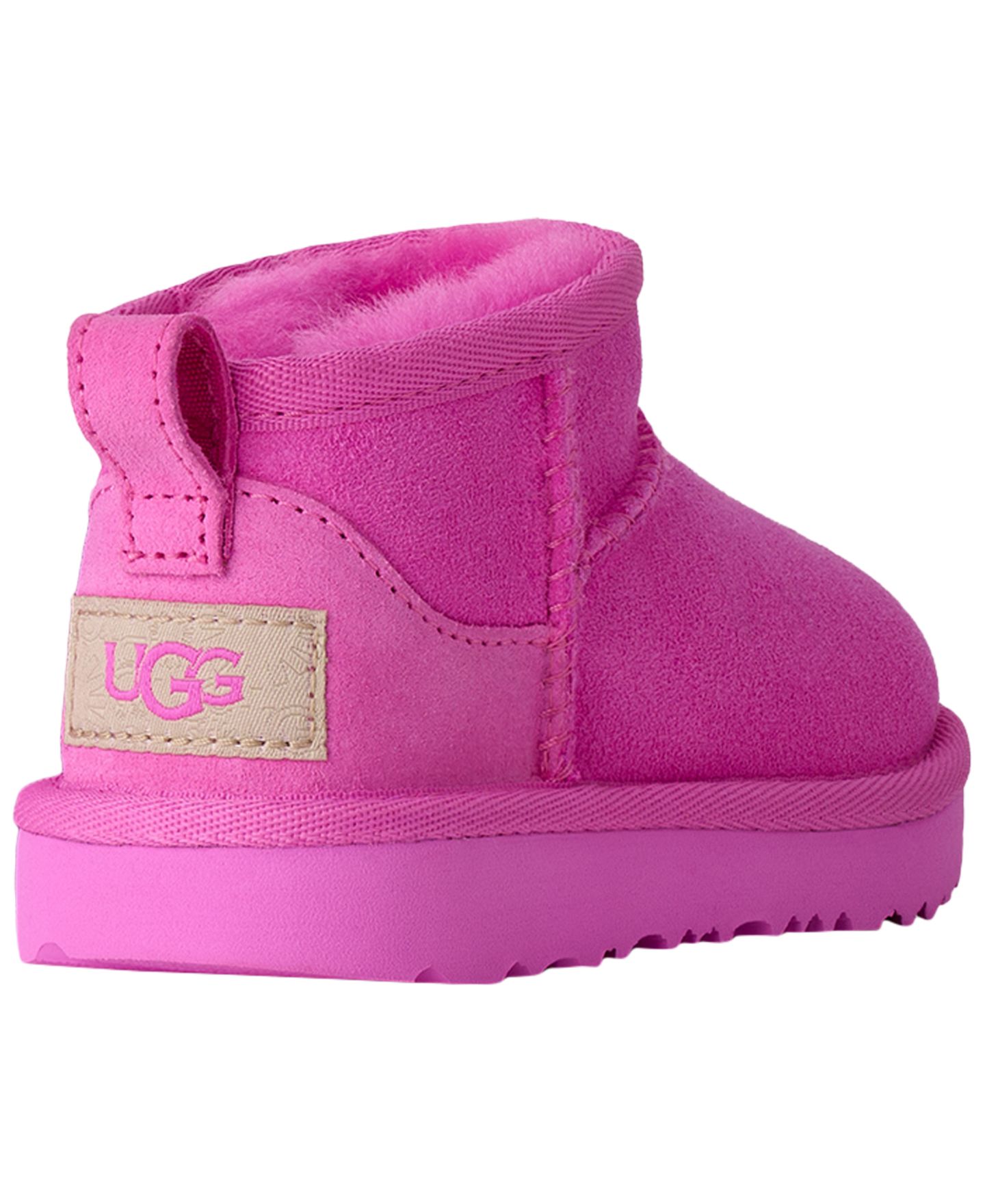 Ботинки UGG® Classic Ultra Mini Round Toe Booties для девочек-малышей, цвет: Яркий фуксия — фото 3