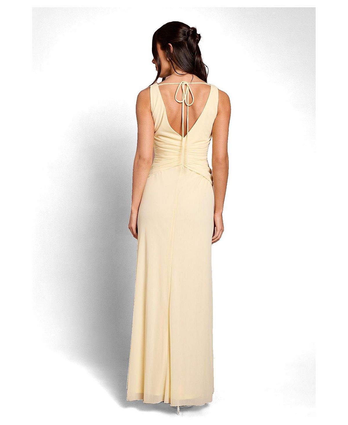 Coast Women's Mesh Ruched Waist Maxi Dress view 3 — MAYCSS fashion products