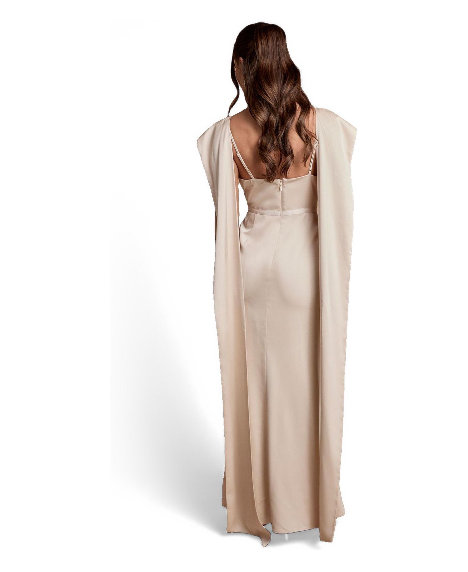 Women's Satin Tie Back Maxi Dress
