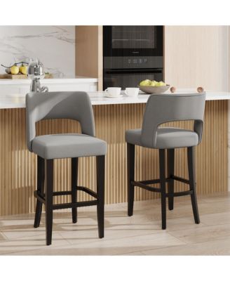 29.5-Inch Counter Height Bar Stool with Backrest and Padded Seat for Kitchen Island Dining
