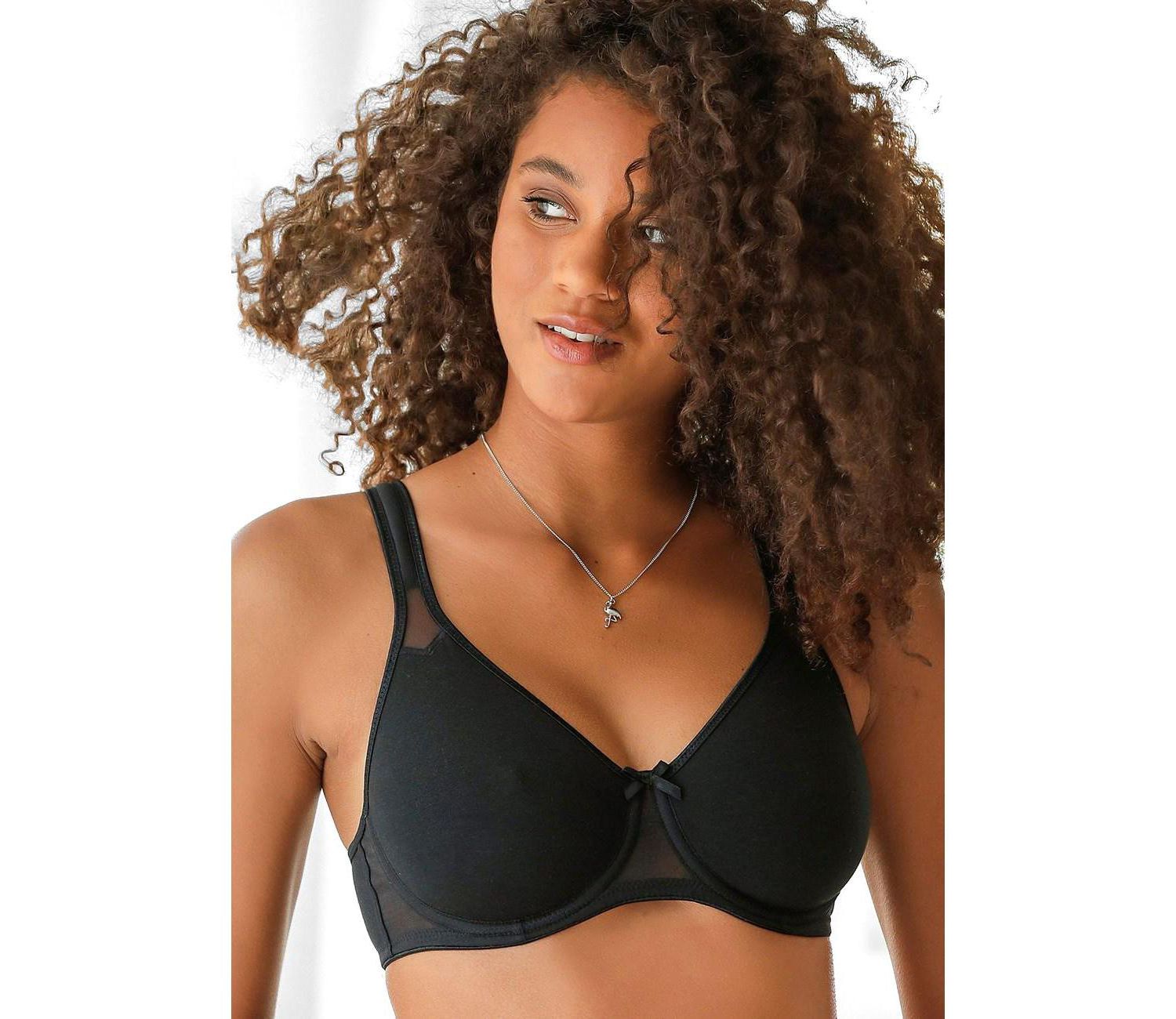 Women's Cotton 2-Pack Sheer Accent Underwire Padded T-Shirt Bra
