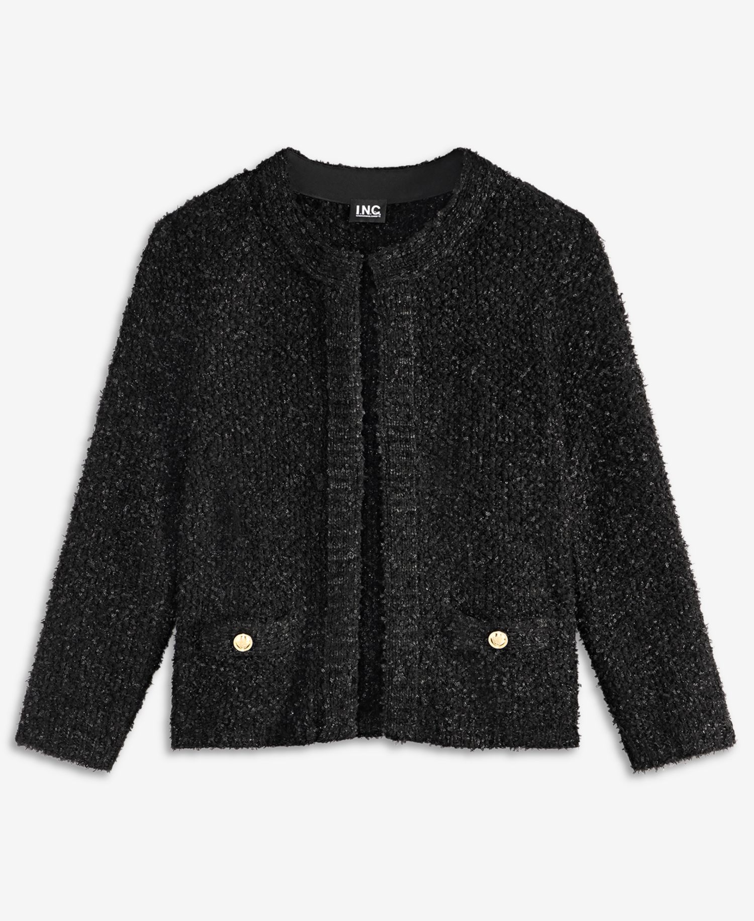 I.N.C. Women's Eyelash 3/4-Sleeve Cardigan
