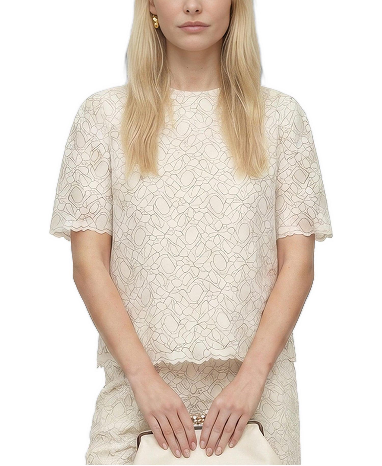 Women's Calippo Lace Short Sleeve Top