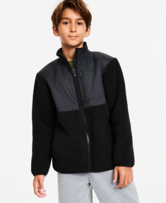 Boys' 4-20 Faux Sherpa Long-Sleeve Jacket