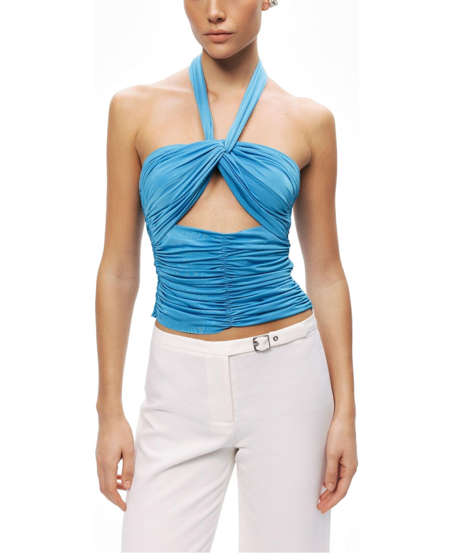 Women's Cut-Out Draped Blouse