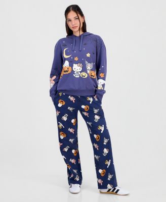 Juniors' Hello Kitty And Friends Halloween Hoodie Sweatshirt & Drawstring Pants