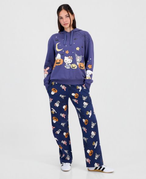 Женские комплекты Sanrio Juniors' Hello Kitty And Friends Halloween Hoodie Sweatshirt & Drawstring Pants, цвет: Синий