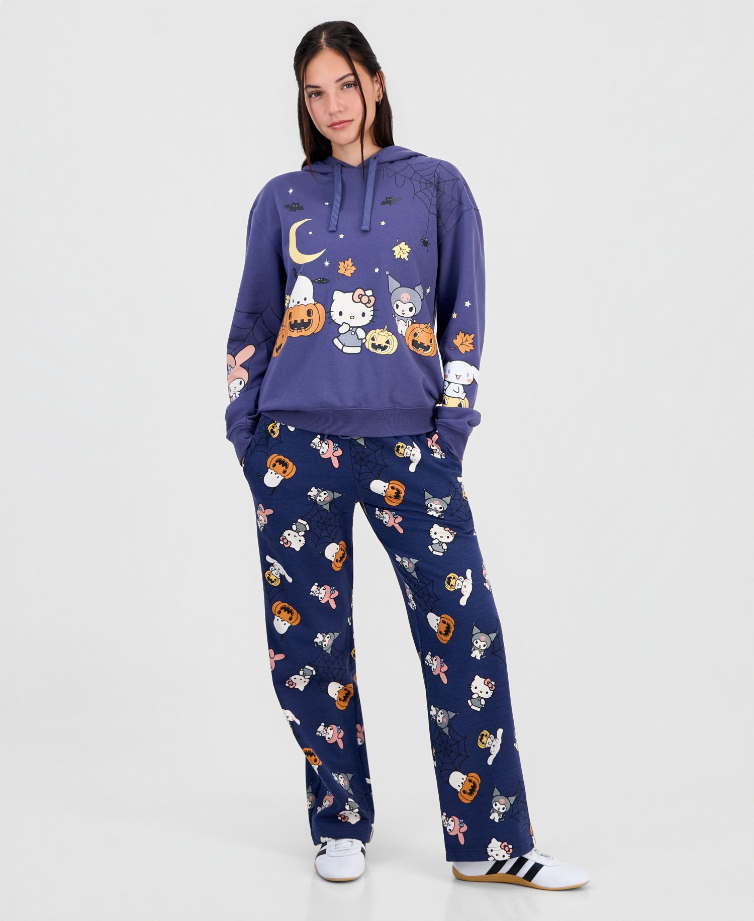 Juniors' Hello Kitty And Friends Halloween Hoodie Sweatshirt