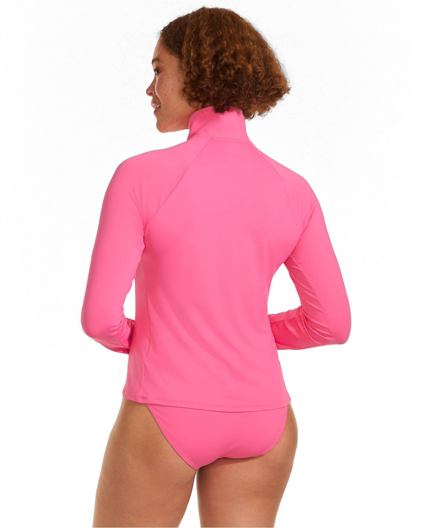 Women's Long Torso SunShade UPF 50 Quarter Zip Rash Guard