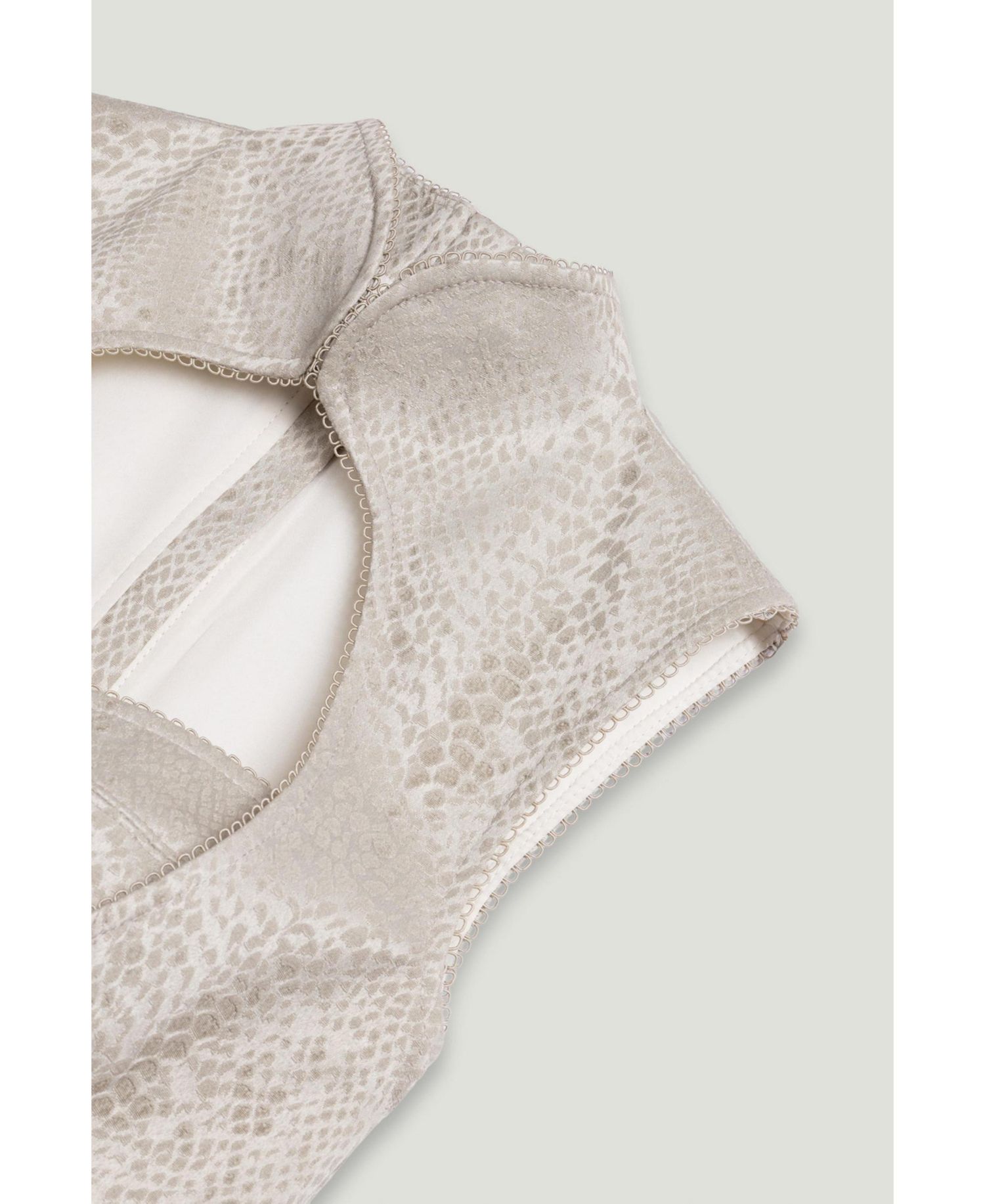Women's Braid-Trim Bustier Top with Built-In Bra