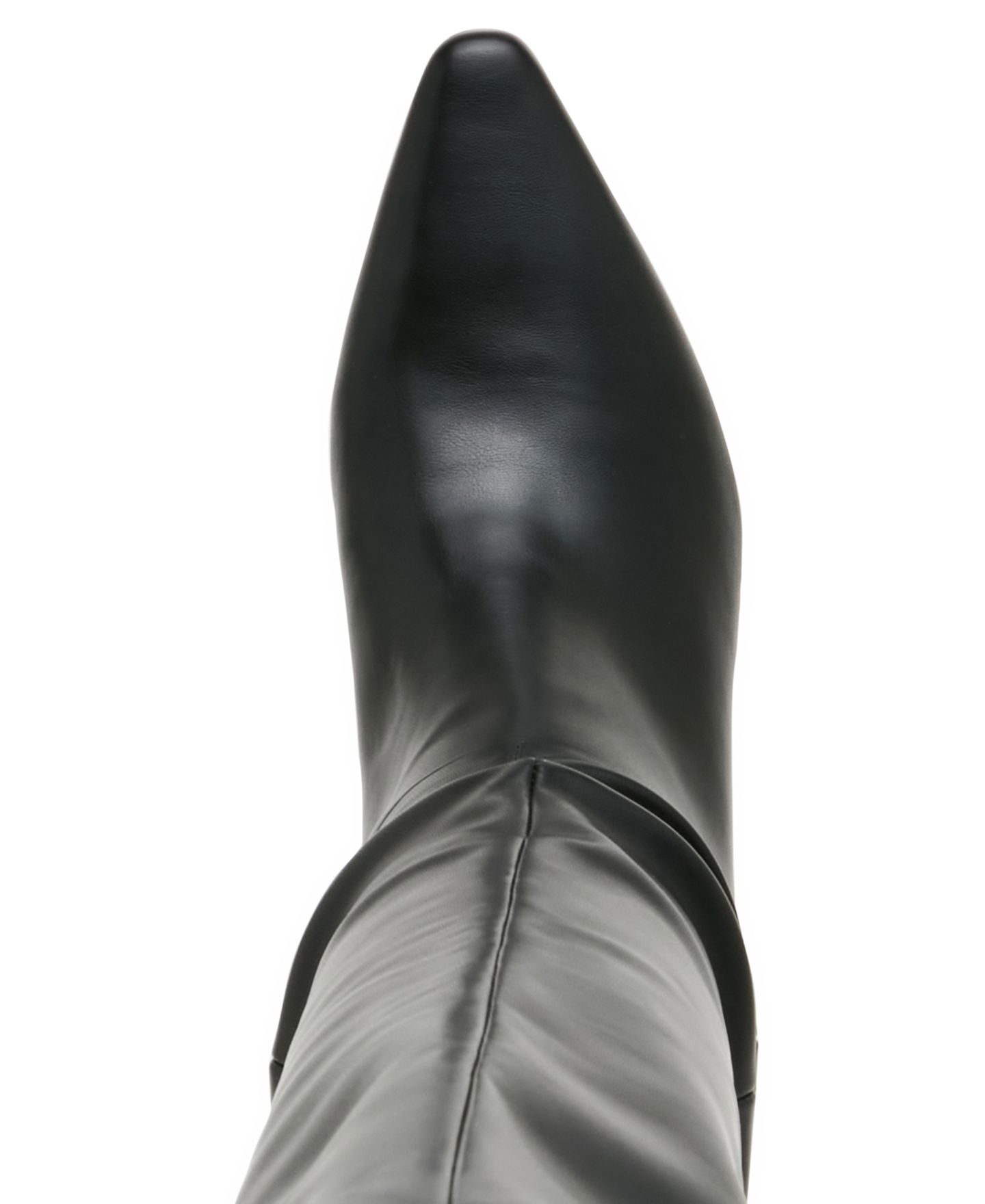 Женские ботинки Madden Girl Elite Block Heel Over The Knee Slouch Boots, Regular & Wide Calf, цвет: Чёрный гладкий — фото 4