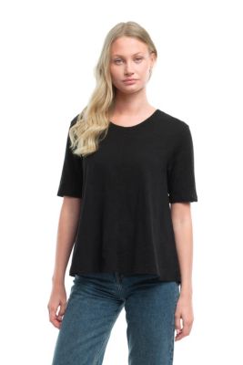 Women's Clothing Elbow Sleeve Trapeze Top