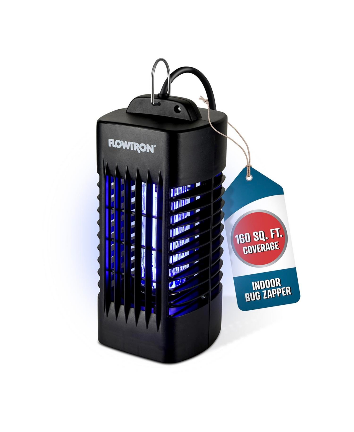 Flowtron Indoor Bug Zapper 1000V Uv Light Mosquito and Fly Trap Plug-In for Home 160 Sq Ft - Black