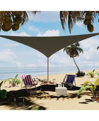 Triangle Sun Shade Sail, UV Block Outdoor Canopy For Patio, Deck, Backyard And Garden, 16x16x16 Feet, Multiple Colors