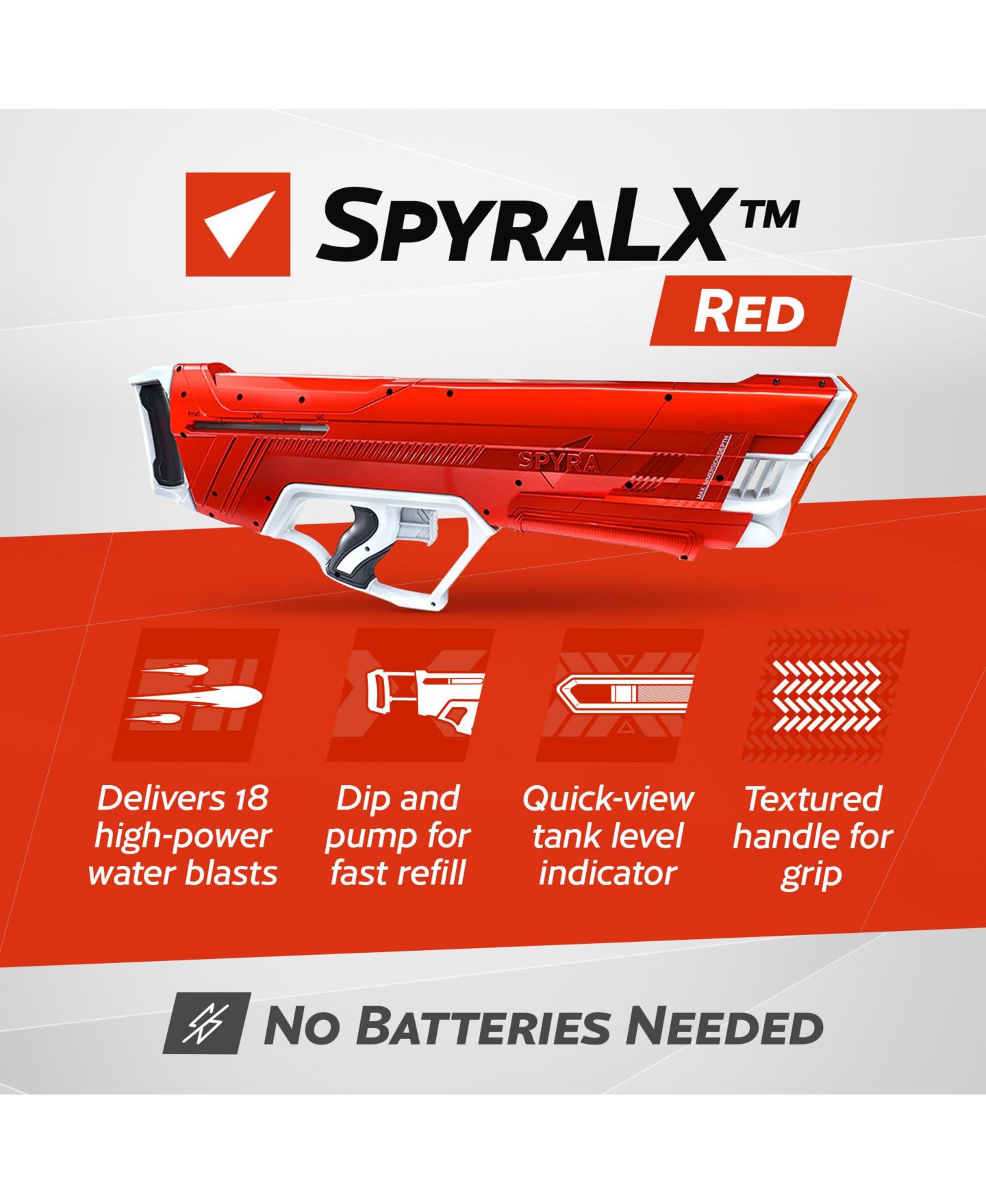 Детская игрушка SPYRA SpyraLX Manual Water Blaster with 18 Blasts, Ages 8+, цвет: Assorted Pre-Pack — фото 2