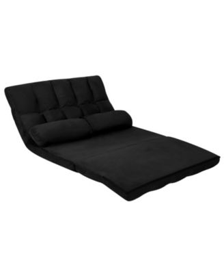 6-Position Foldable Floor Sofa Bed with Detachable Cover and Steel Frame, 71 x 44.5 in