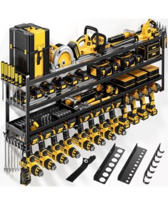 Power Tool Organizer Wall Mount 4 Layer Heavy Duty Drill Holder