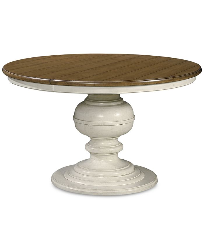 Furniture Sag Harbor Expandable Round, Round Expandable Pedestal Dining Table