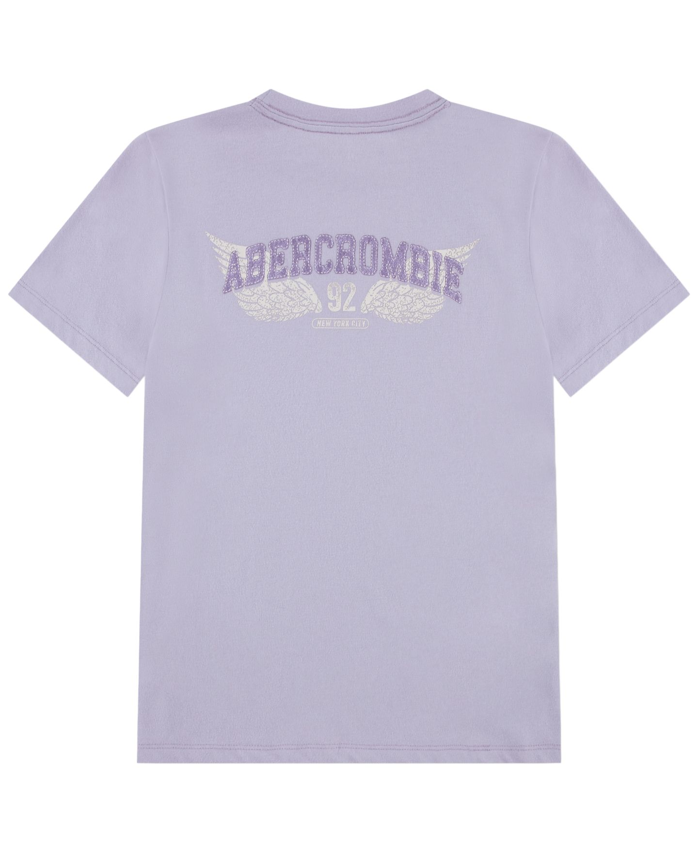 Футболка abercrombie kids Short-Sleeve T-Shirt для девочек, цвет: Пастельный фиолетовый — фото 2