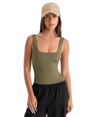 Women's Sculpting Modern Tank Bodysuit, Regular & Plus Size