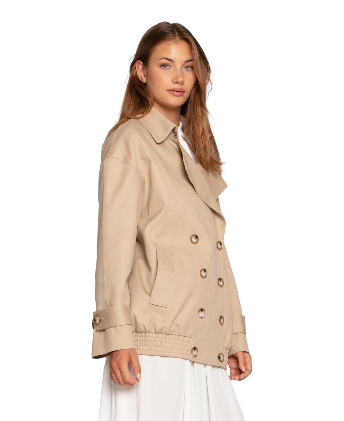 Женская куртка Belle & Bloom Weekend Trench Bomber, цвет: Рыжевато-коричневый — фото 3