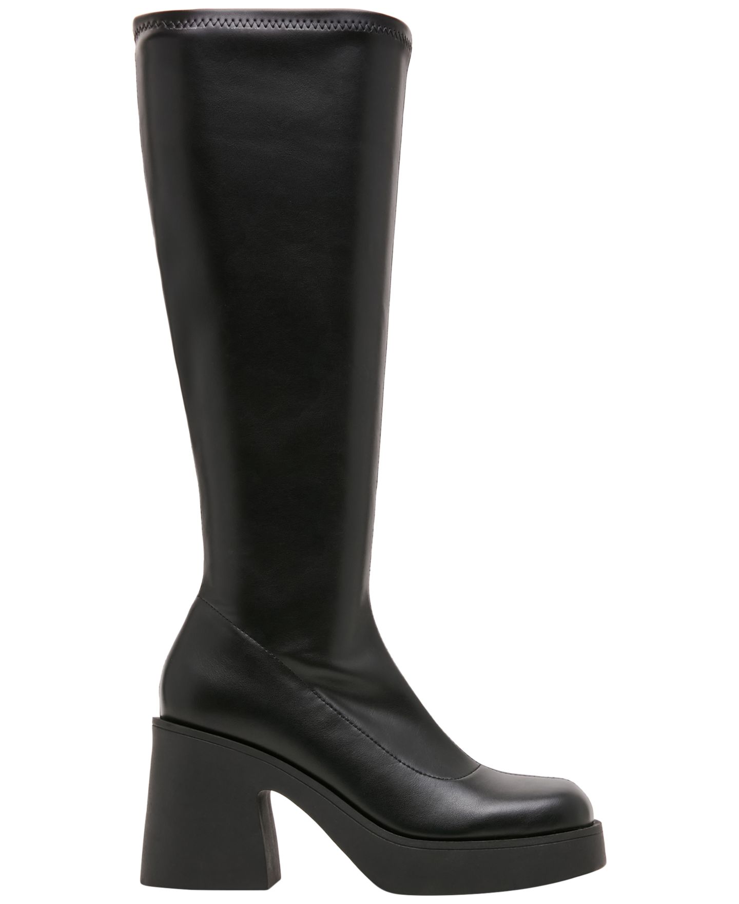 Женские ботинки Madden Girl Spy Stretch Knee High Block Heel, цвет: Чёрный — фото 2