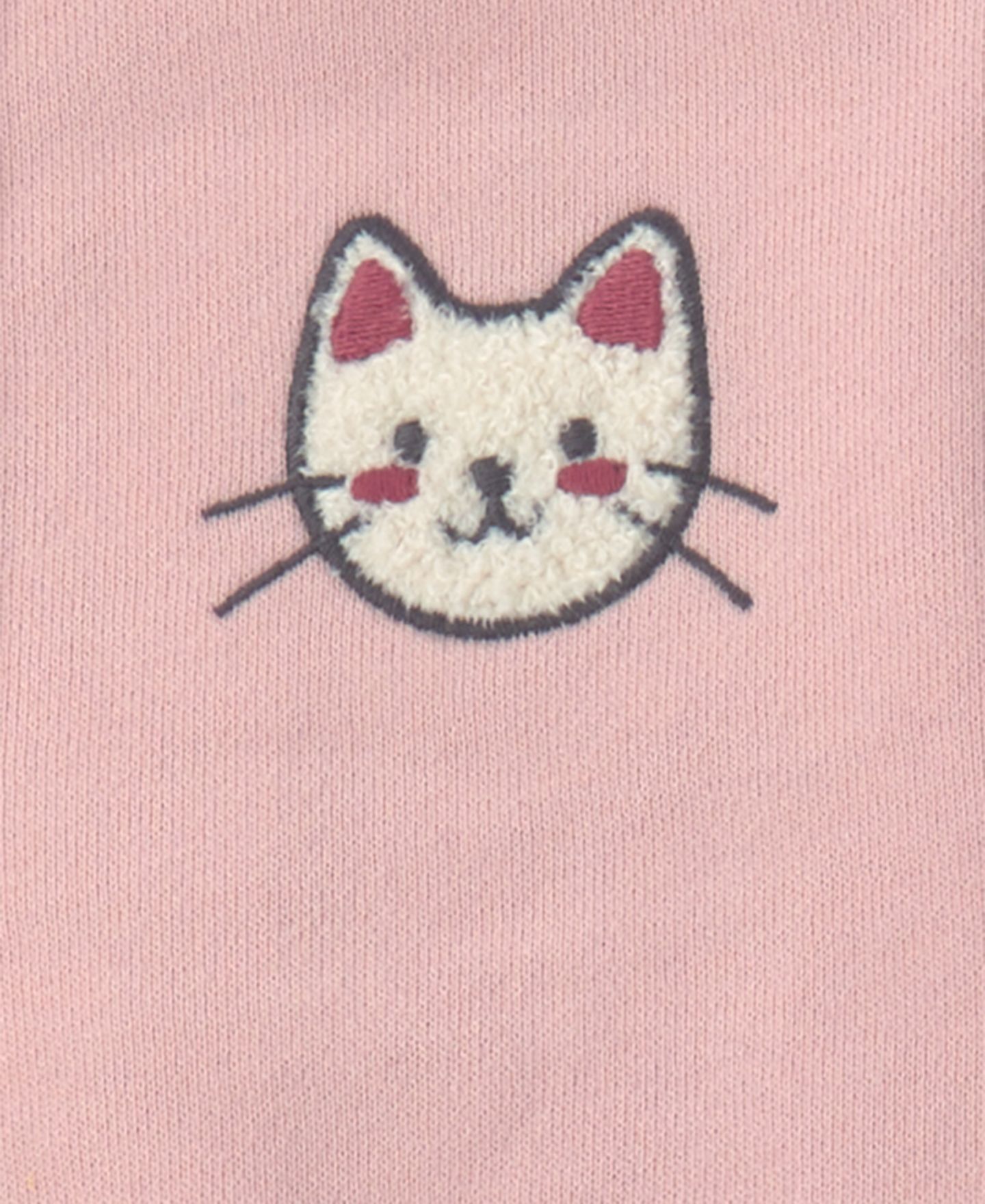 Детский комплект Carter's из 3 предметов: топ, куртка и брюки из футера с кошкой, 2T-5T, цвет: Розовый / Белый — фото 3