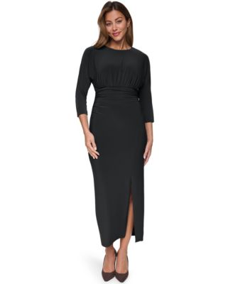 Women's Ruched Bodycon Midi Dress