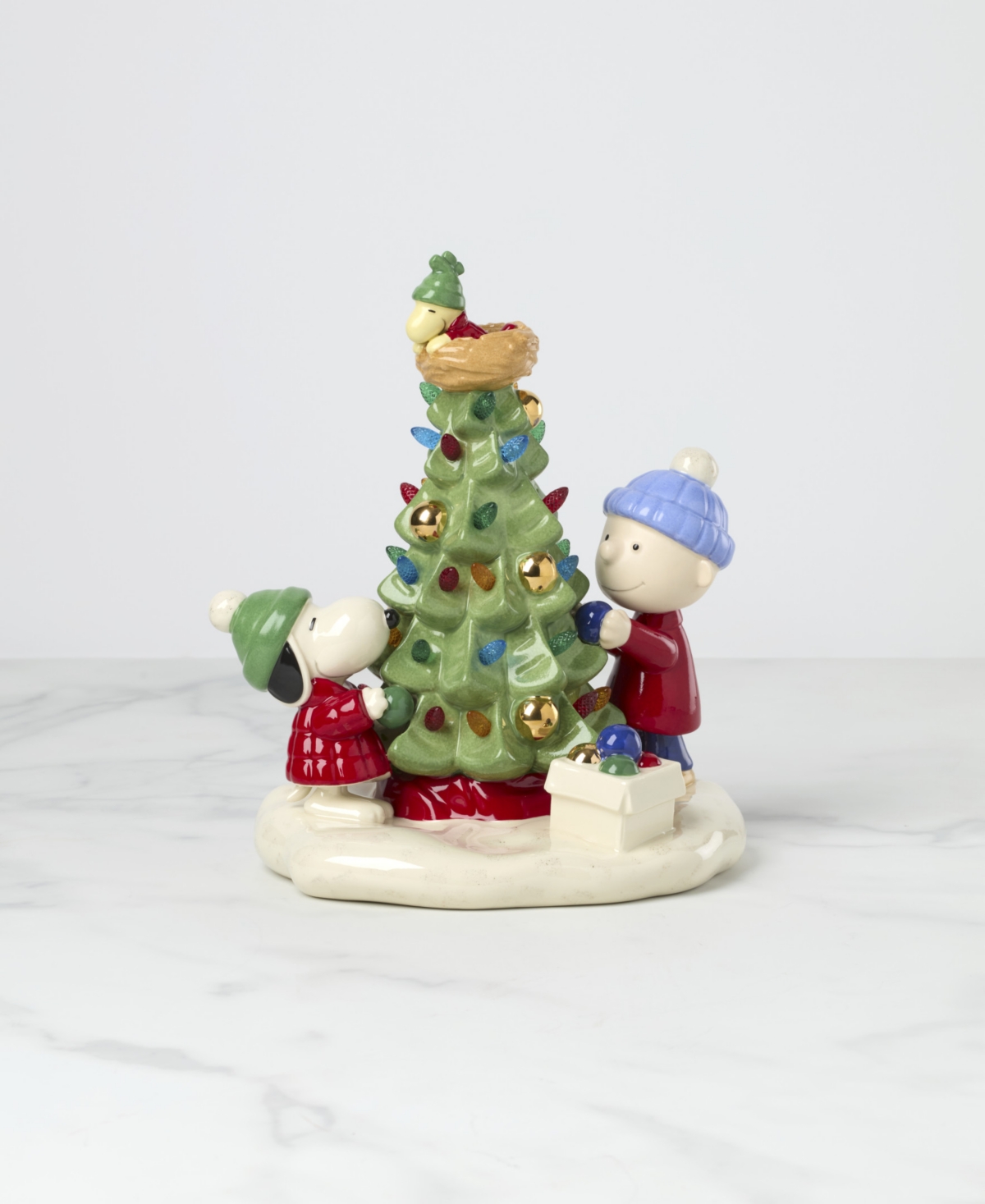 Lenox Peanuts Christmas Light-up Figurine In Multi