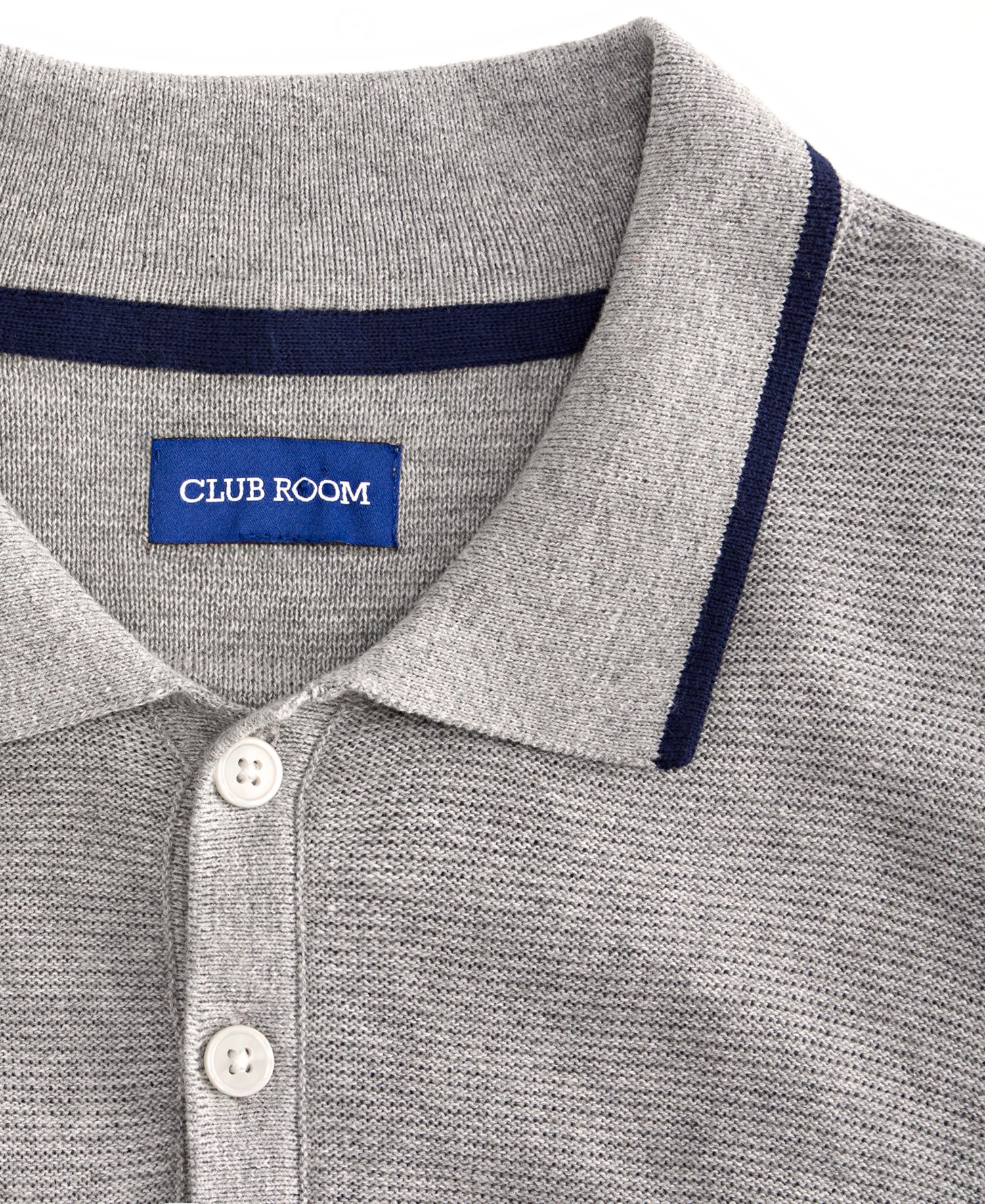 Men's Tipped Long-Sleeve Polo Sweater, Macy's Exclusive