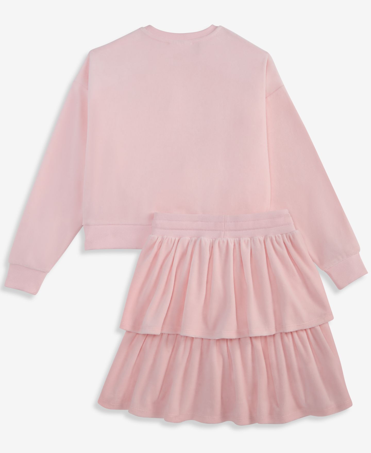Комплект Epic Threads Star Crewneck Velour Sweatshirt and Ruffle Skirt, 2-Piece Set для девочек, цвет: Розовый — фото 2